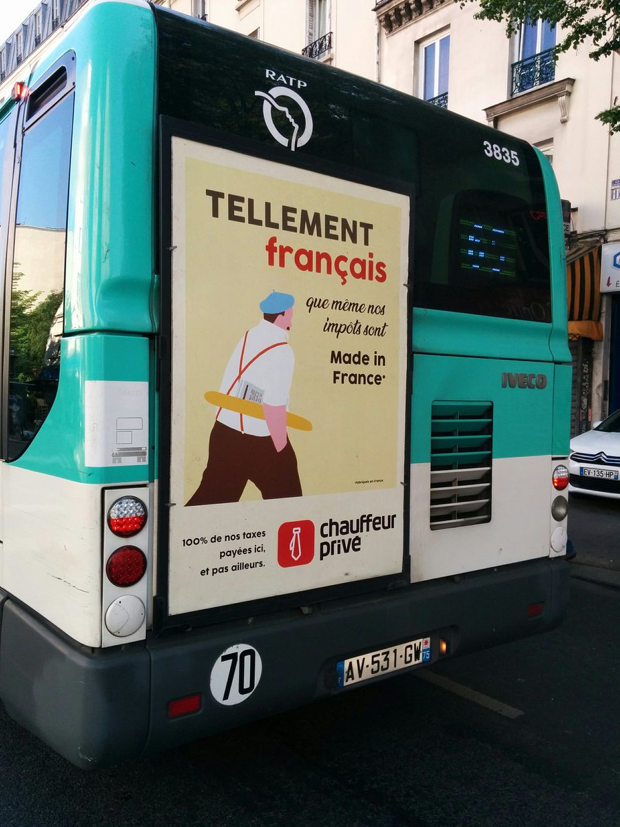siel_75's tweet photo. #Bravo à @ChauffeurPrive qui promeut l'excellence française et le patriotisme fiscal, dans sa nouvelle campagne de publicité. #antiuber #France #faisonsLocal https://t.co/Vr4bqEKl9f