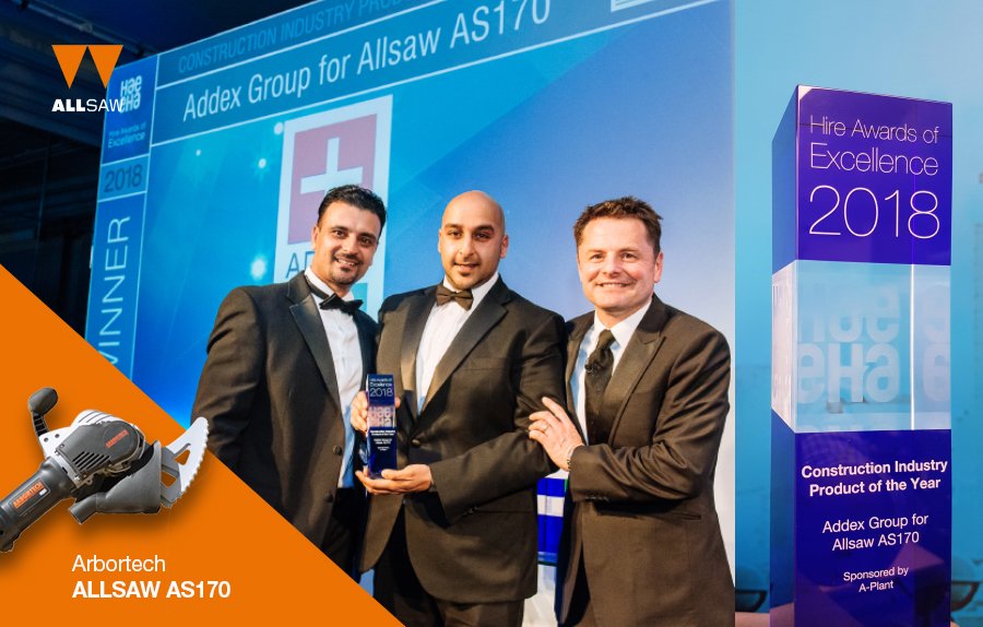 We are extremely thrilled to have won the #Construction Industry #Product of the Year Award at the #Hire #Awards of Excellence 2018 for our product #ALLSAW - innovative brick &amp; mortar saw! A massive shout out to everyone involved! <a href="/HireAwards/">Hire Awards of Excellence</a> <a href="/hireassociation/">HAE & EHA</a>
