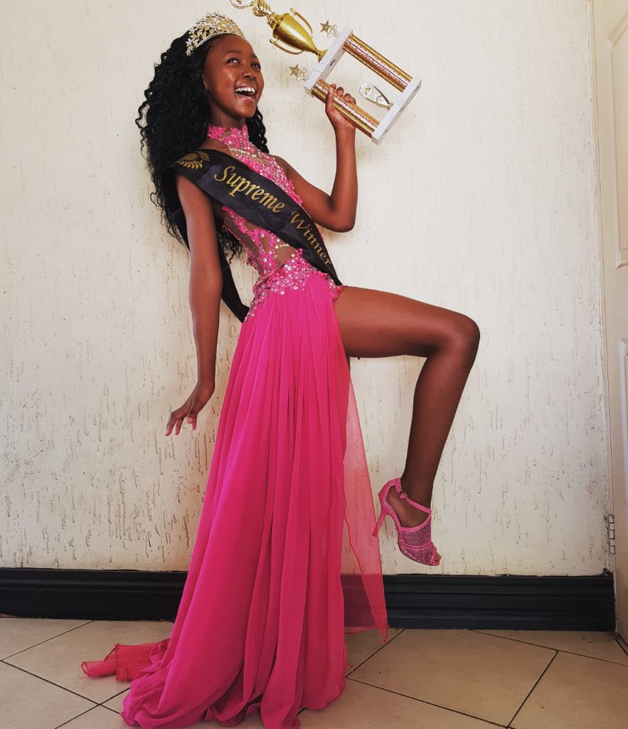 entrro's tweet photo. This is my little sister Mbaliyethu The Princess (10). She is a pageant queen and currently holds 89 titles including Miss Gauteng and Top Model SA. I always tell her that she’s a big deal but she doesn’t believe it. Please let’s show her that she is. ❤️ https://t.co/BkQzJ8mFS3