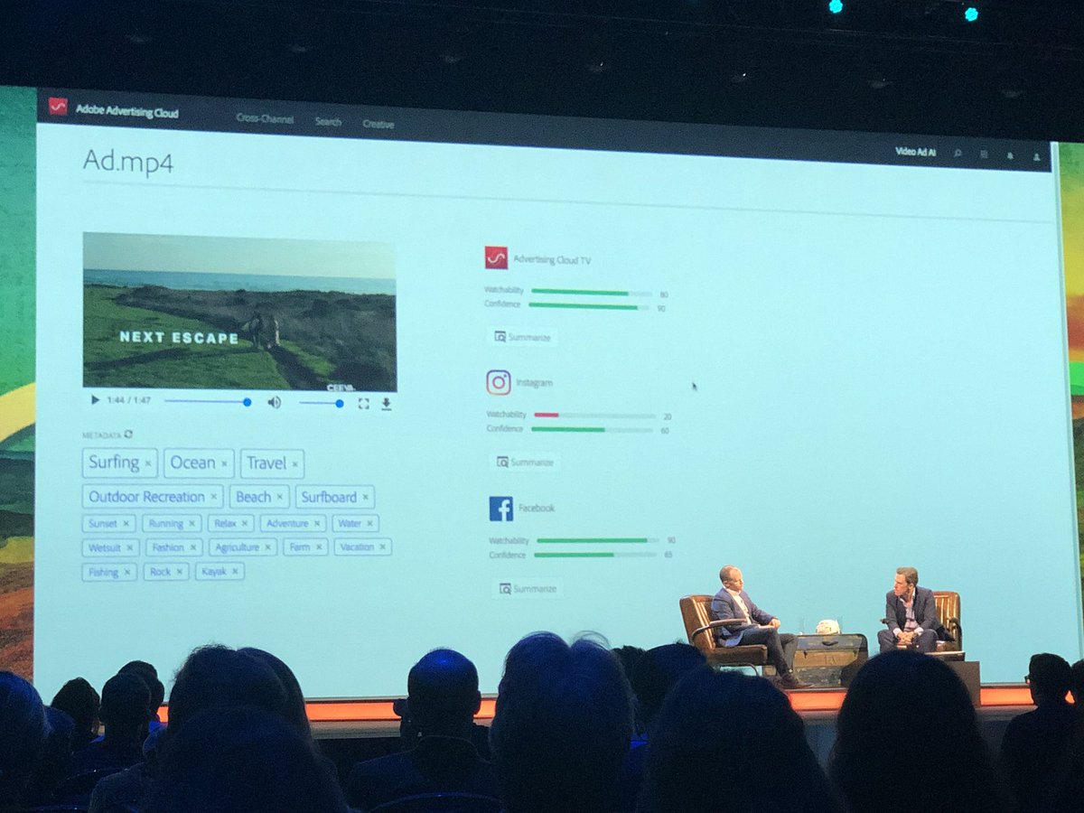 OBNASR's tweet photo. #Awesome #VideoAdAI #Adobesummit #SummitStories #adobesummitEMEA https://t.co/1a2QBudVaW