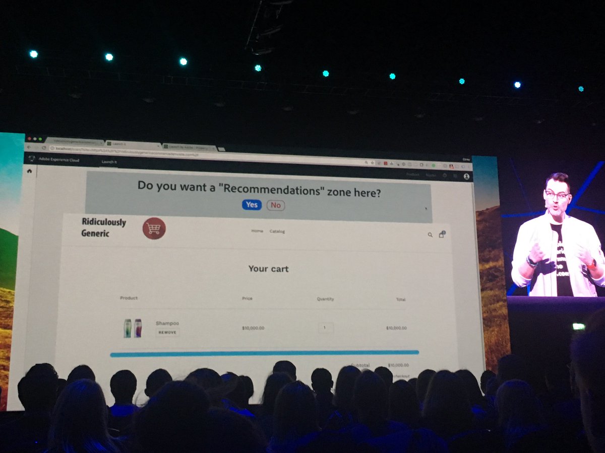 supageorg's tweet photo. Powerful tools in #Sneak at  #adobesummit #adobesummit2018 . Like the opportunity that #launchsneak presents for conversation rate optimisation https://t.co/IpfHVg8mCU