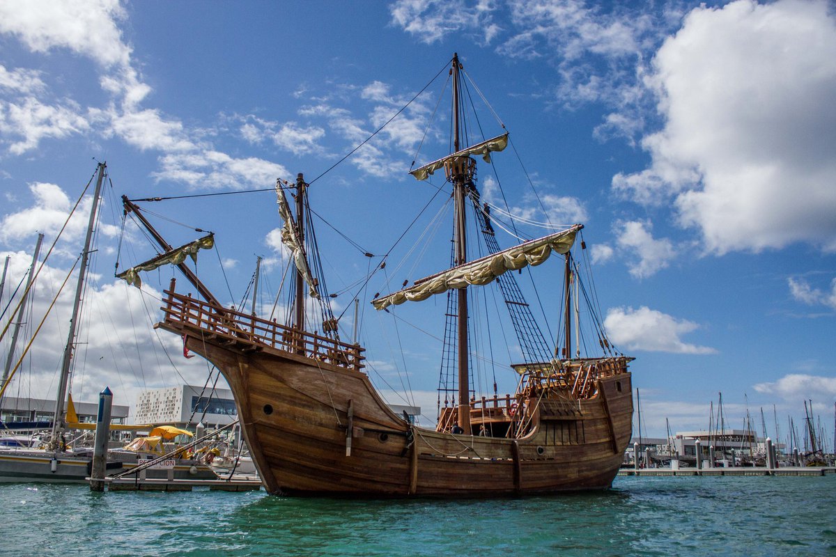 CaleroMarinas's tweet photo. One day only! Don't miss a fantastic opportunity to visit the replica of Christopher Columbus' ship the Santa María this Sunday 6th May in Marina Lanzarote from 10am to 6pm. Pontoon H. (Small @NaoFundacion entry fee charged). https://t.co/PDTqNNuCgt