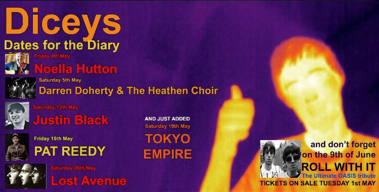 Diceys Mega Music May continues tonight with Noella Huyton live in the bar