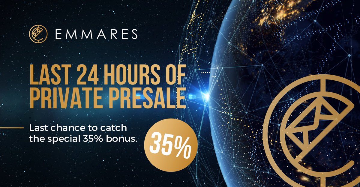 EMMARES_IO's tweet photo. Last 24 hours to join the revolution with a special 35% bonus. https://t.co/6GtiVFea4Q https://t.co/4b9mN9B90d