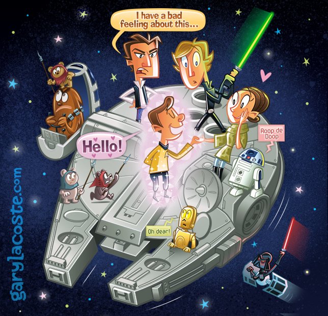 Kirk can't help teleporting into Star Wars Day.... #Maythe4thbewithyou #beammeupscotty #StarWarsDay #Starwars #StarTrek