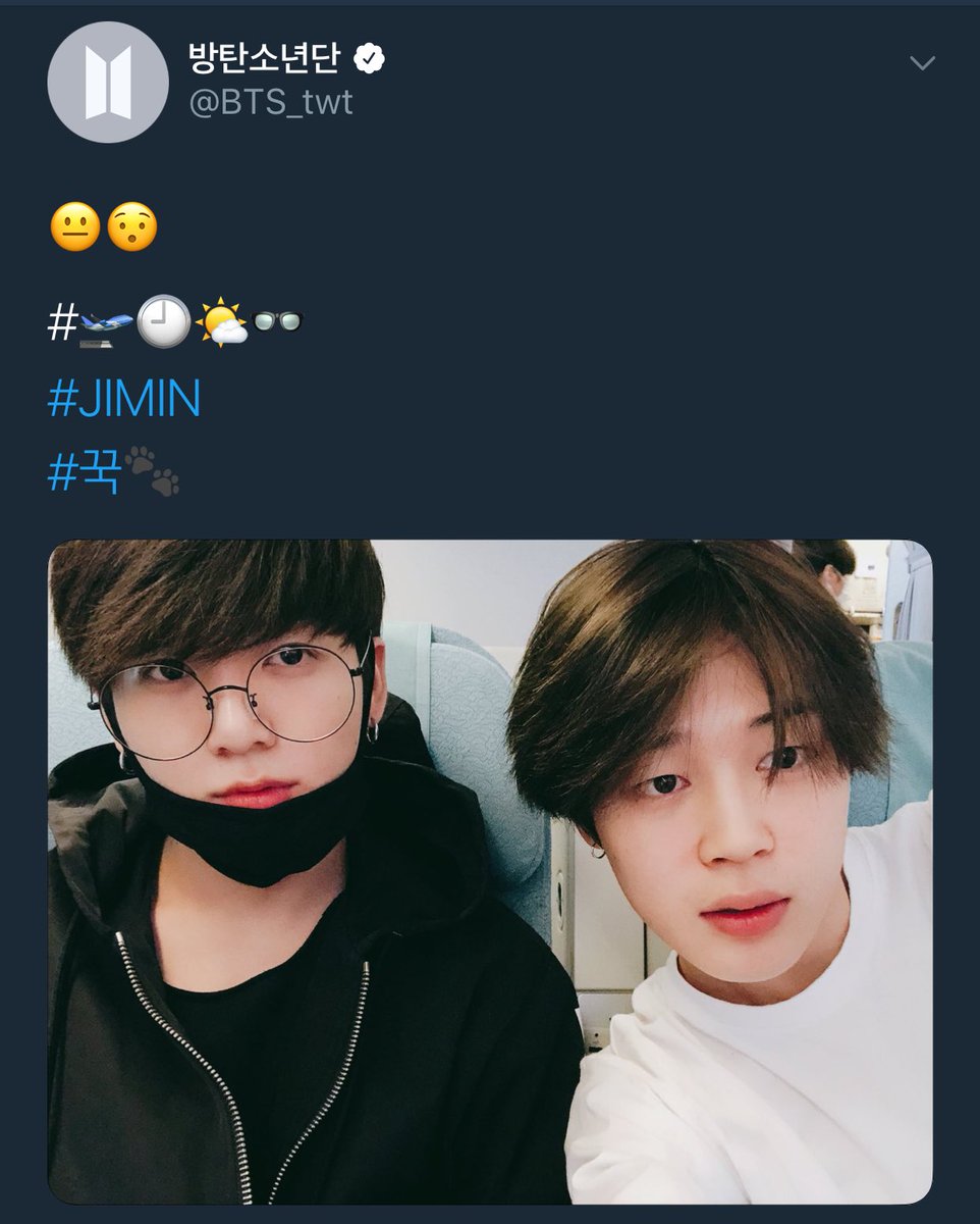kookminhour's tweet photo. but can we talk about how jimin only puts the pawprint emoji and how jungkook only puts their names on the title when it’s ONLY them together ㅠㅠ https://t.co/dFgQTZsyiW