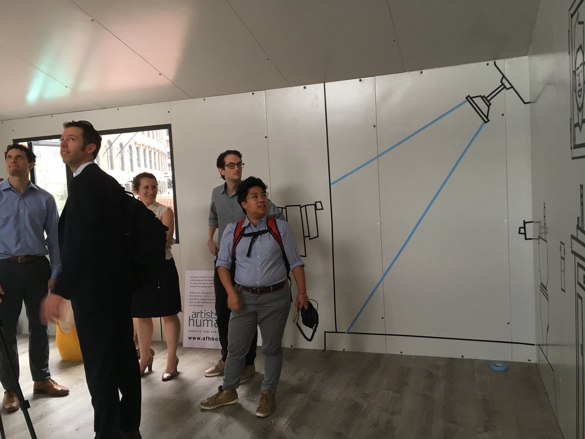 oh_sabeedee's tweet photo. The #PlugInHouse has arrived at City Hall Plaza—- loved seeing @AFHBoston putting their creative touch on this! #housingilab https://t.co/zQe18ipJwm