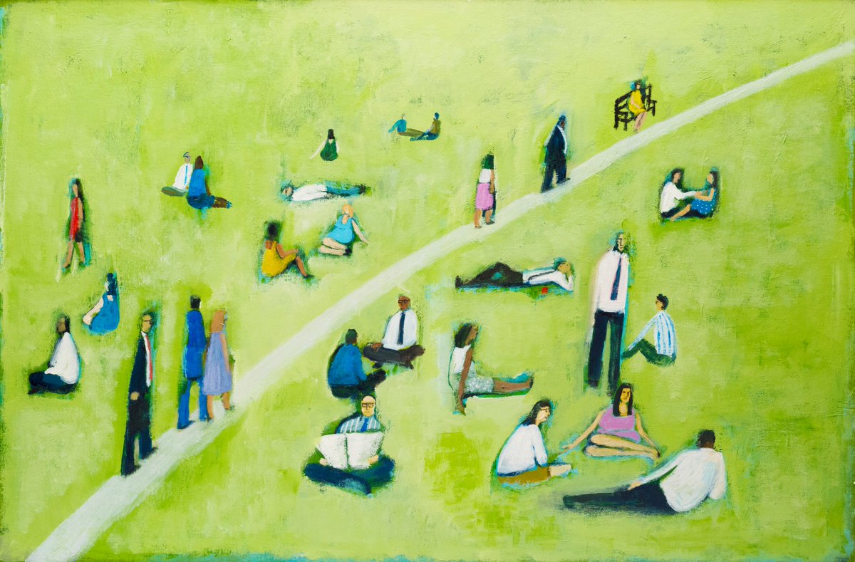 AuthorightUKPR's tweet photo. #London #commuter and #artist David Fawcett has put together a series of amusing acrylic paintings depicting life in our lovely city #londonlife Observations of a London Commuter is out now! https://t.co/rDLmjkwyjc https://t.co/zHD7ONybiV