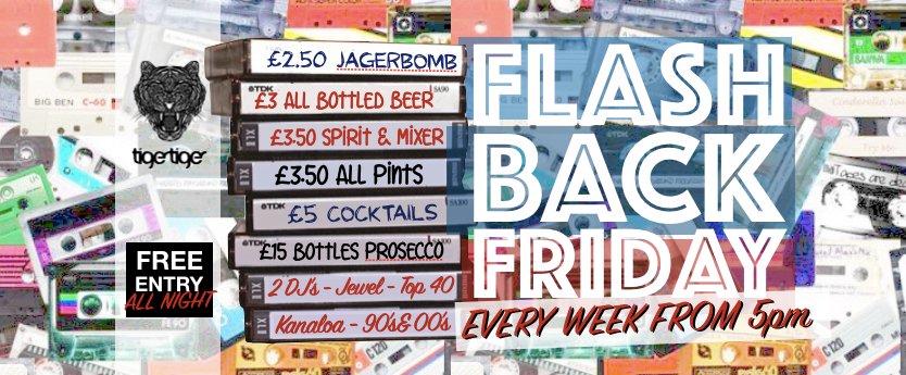 Kick start your Bank Holiday Weekend with #FlashbackFriday @ Tiger Tiger Leeds! 

We have great Drinks Prices available all night along with FREE ENTRY! 

Thats right it is FREE ENTRY ALL NIGHT!!

#Friyay #Friday #TGIF #Weekend #Leeds