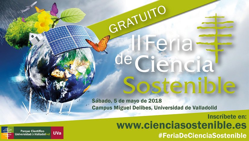 PC_UVa's tweet photo. Ven mañana en familia a la II #FeriaDeCienciaSostenible en el Campus Miguel Delibes de Valladolid y participa en los espacios interactivos de @policia Científica @Z__Training @ecovidrio @Carburos @Physics_League @V_Tabuenca y @Calidad_Amb_UVa. 
Más info: https://t.co/bVg019Sarp https://t.co/xCGbfUwG9K
