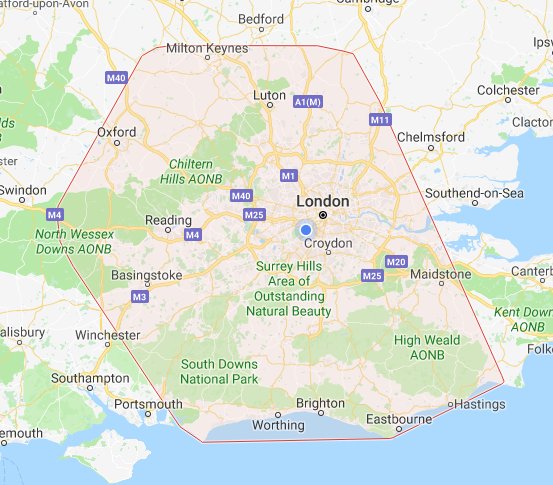 theDAWtutor's tweet photo. We've expanded! One-to-one music production lessons with The DAW Tutor are now available to anyone in Greater London, Surrey, Berkshire, Sussex and Hertfordshire. If you're located in the map area, we can provide home tuition tailored precisely to your needs. https://t.co/cjWjsVMogw
