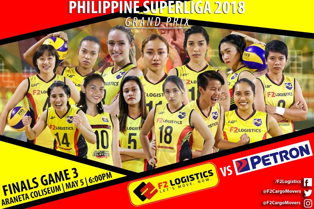 Like lightning, we'll strike TWICE!

Let's go for a back-to-back championship tomorrow! Watch as the F2 Logistics Cargo Movers fight to defend the PSL Grand Prix Crown.

#F2Logistics #F2LogisticsCargoMovers #F2Fight #LetsMoveNow #GoForGoldF2 #PSLGrandPrix2018 #PSLFinalsOnESPN5