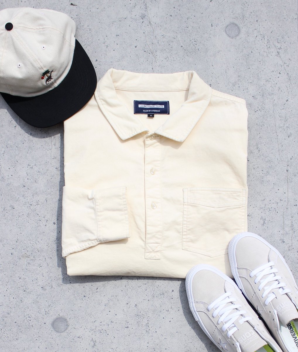 12stadium's tweet photo. 「GW DAY 6 ⚪️」

"BELIEF NYC''
PREHISTORIC 6 PANEL [NATURAL]

"LAUNCH BASIC TRADE''
FLAT COLLAR PULLOVER [IVORY]

"Converse CONS"
One Star Pro Ox [Egret/White/Red]

#OnlyNY #LaunchBasicTrade #conversecons #onestarpro https://t.co/WGZv8XXN1n