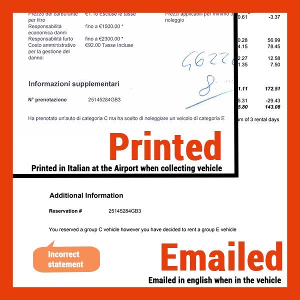 craigalways's tweet photo. Going to Italy with work again next week and after being charged by @BudgetUK @BudgetItalia for an upgrade I didn’t ask for. I am getting a taxi from the airport. #BoycottBudget https://t.co/Es0mG5J51Y