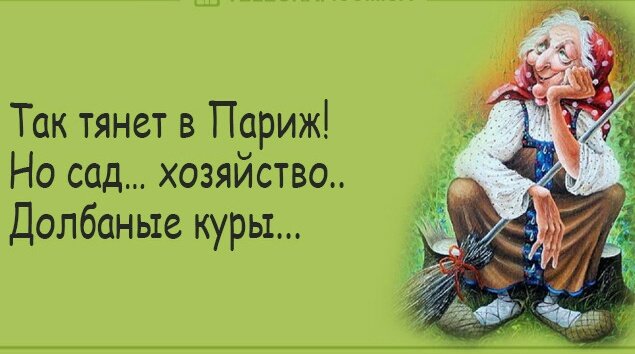 Опять хочу в париж но сад хозяйство долбанные куры