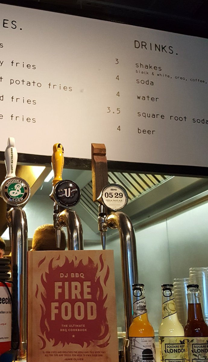coalitionbeer's tweet photo. We were also at Bleecker Victoria last night for brilliant burgers and a book signing. Fire Food by @DJ_BBQ is a must buy as BBQ season kicks off! #unitylager #beer #craftbeer #bbq #BankHolidayWeekend #djbbq #cookbooks @bleeckerburger https://t.co/LvwwC5eLIL