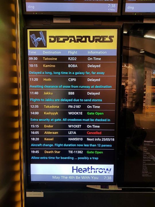 FPGlasgow's tweet photo. Well done Heathrow airport, certainly gave me a chuckle! https://t.co/6vLcKaGjhW https://t.co/GmEdZI9pan