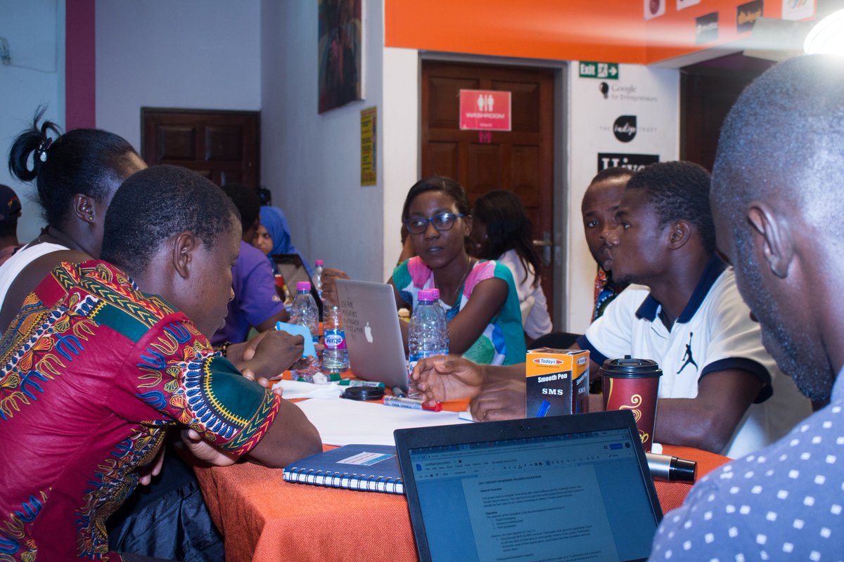 iSpaceGh's tweet photo. It's Day 2 of #Hackathon 2018 @iSpaceGh. Yesterday's programme session was to task participants to pitch their ideas on how to solve Gender-Based-Violence with technology.
#Hackathon18
#GenderBasedViolence
#SocialImpact
#SocialGood
#iSpaceGH
#Tech https://t.co/jVp1IUKEBa