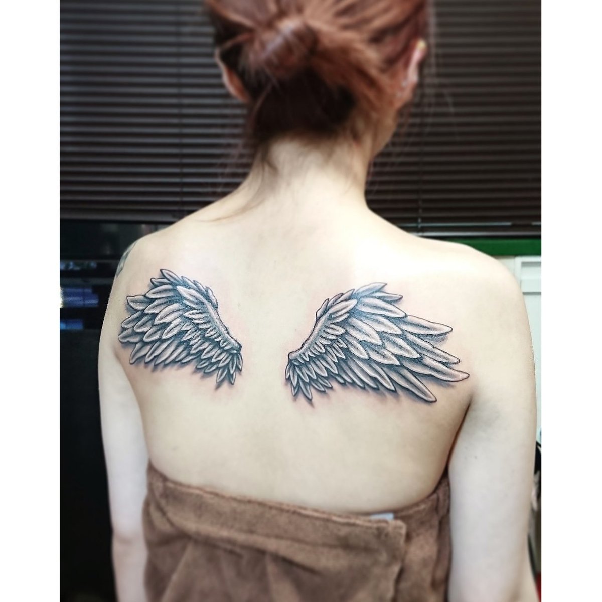 Konomi オーダーありがとうございます Wings 天使の誕生 Skin Evolution Tattoo Konomi Tattoo Ink Tattoowork Wings Angelwings Angel Blackandgraytattoo Backtattoo タトゥー 背中 羽根 天使 女性彫師 栃木県 小山市 Konomi