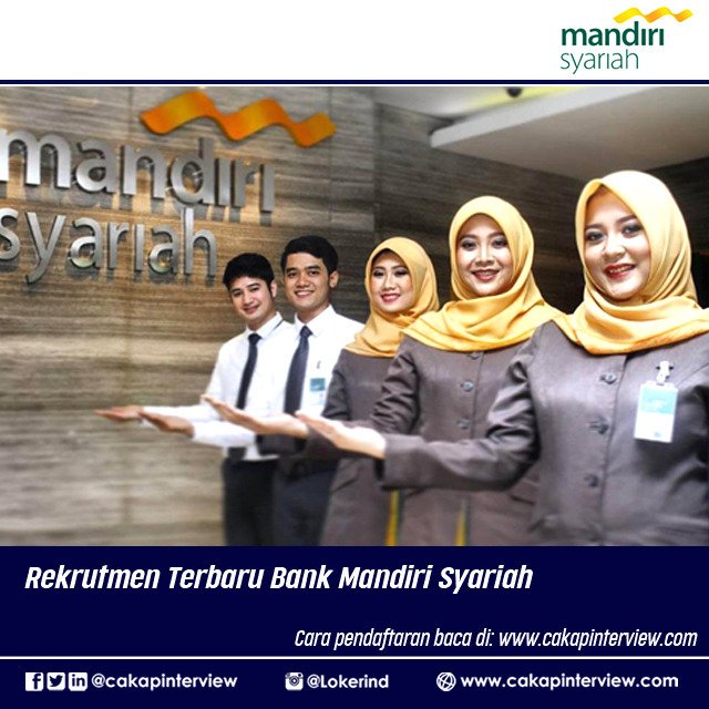 lokerind_'s tweet photo. Lowongan Kerja Terbaru Bank Syariah Mandiri Padang  https://t.co/HomWQtsSgb
::
#cakapinterview #lokerpadang https://t.co/3f4xlel64m