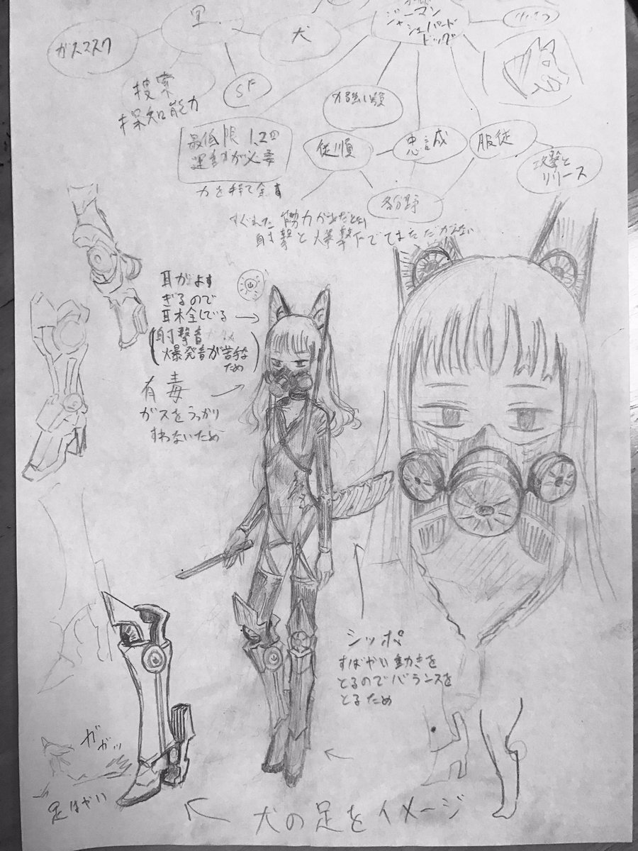 最近息抜きがてら毎日1体キャラデザ的な事やってます 