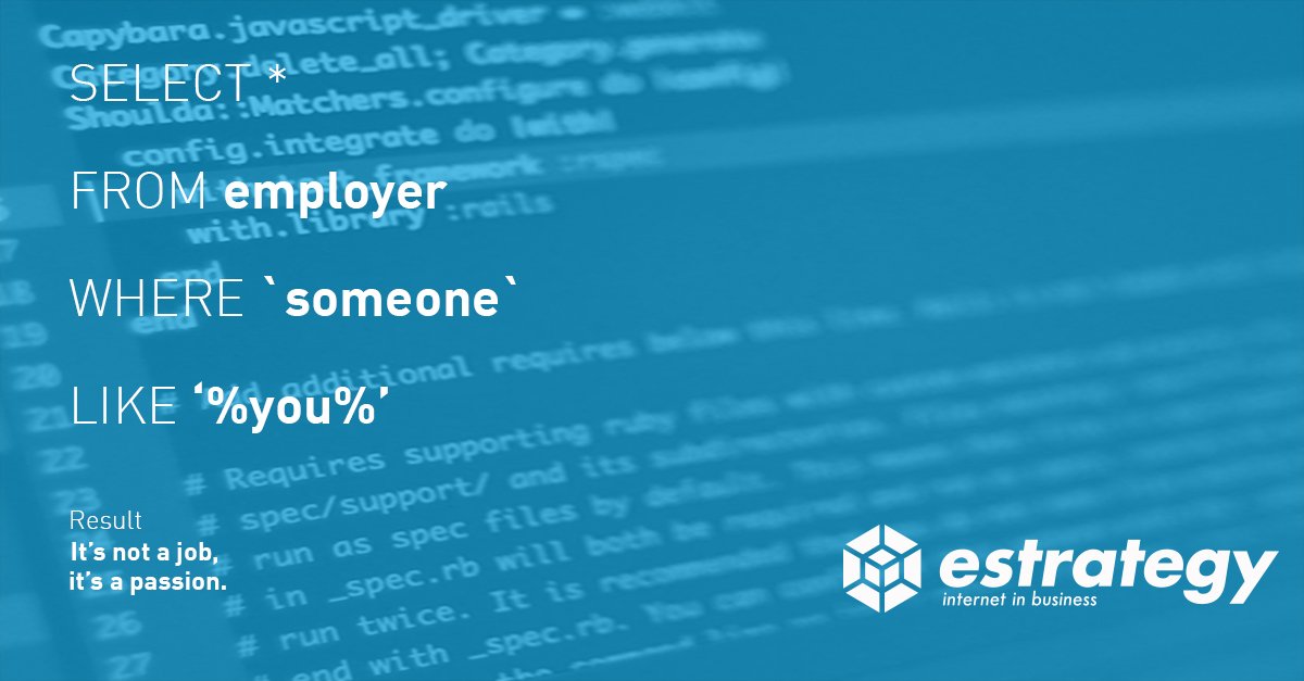 Hello Application developer, we are Estrategy. Ready to become our new colleague?

Cluj-Napoca: estrategysoftware.com/careers/
Goes: estrategy.nl/vacatures/