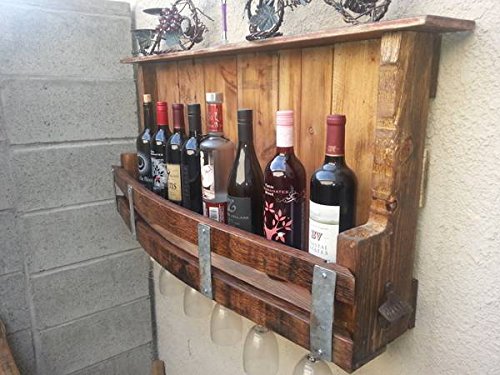 Hand made Re Cycled Wine Barrel Pallet Wine Rack, #Wine Glass Holder amzn.to/1RjKAy5 #wino #vino #winelover
