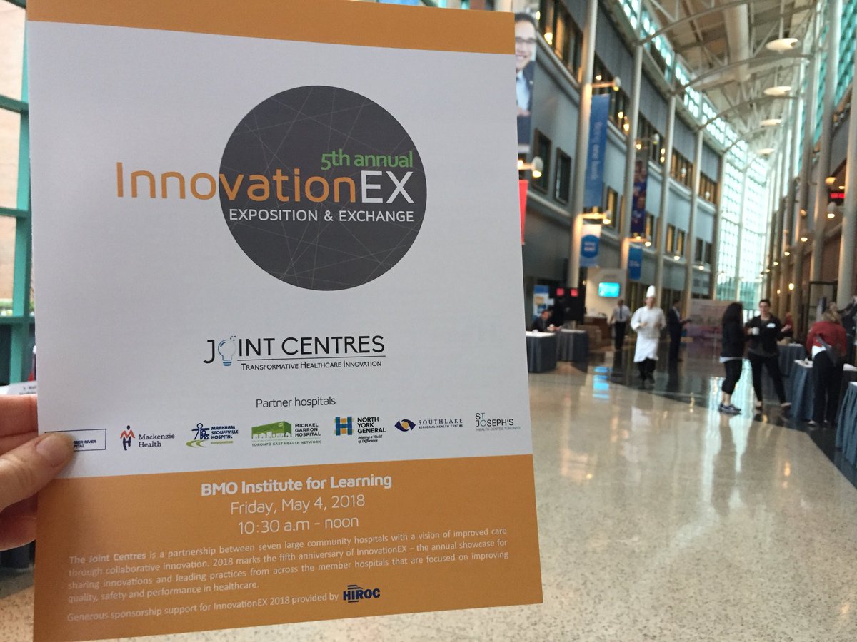 Today’s the day! We’re highlighting innovations with our Joint Centre partners to improve quality, safety and performance in healthcare. #InnovationEx #onHWS