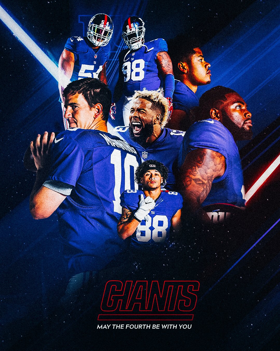 New York Giants on X: 𝕄𝕒𝕪 𝕥𝕙𝕖 𝔽𝕠𝕣𝕔𝕖 𝕓𝕖 𝕨𝕚𝕥𝕙 𝔹𝕝𝕦𝕖  #MayThe4thBeWithYou  / X