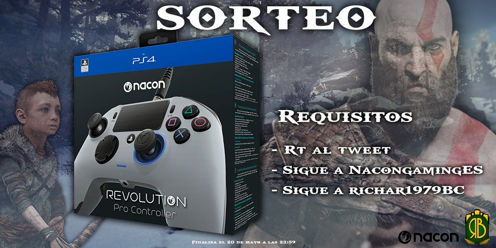 richar1979BC's tweet photo. Sorteo gracias a la gente de @NacongamingES , de un mando "Revolution Pro Controller" de color gris para PS4!

👉🏻 Da RT a este tweet
👉🏻Sigue mi cuenta @richar1979BC 
👉🏻Sigue la cuenta de @NacongamingES 
Suerte a tod@s! ^^

Sorteo hasta el 20 de Mayo.
Solo nacional / España https://t.co/VOWLncxim9