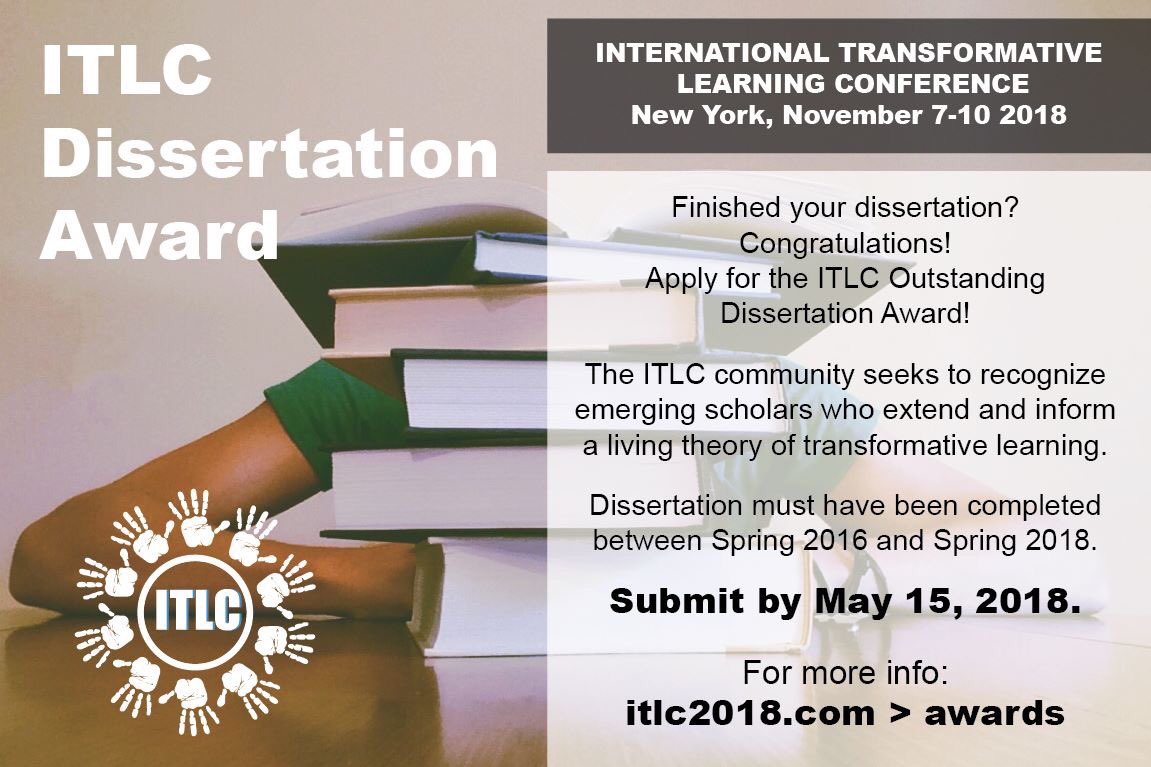 OrgLeadAssoc's tweet image. #ITLC2018 - Dissertation Award reminder! @ITLC_Community @terrymaltbia @TeachersCollege @stmarysca