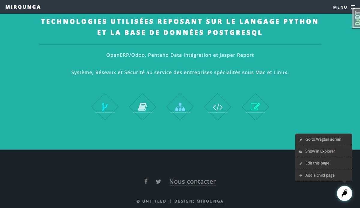kryskool's tweet photo. Nouveau site Mirounga en approche, développé en Python/Django avec le framework @WagtailCMS par @Laetitia_Lou_J #wagtailcms #python #django #teaser https://t.co/AuSbrQbU9f
