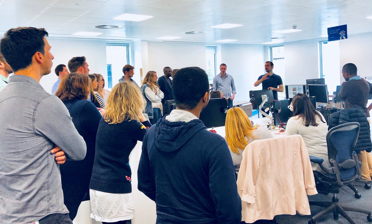 KPMGCDs's tweet photo. @andreivoinescu1 talks with @KPMGCI staff in Guernsey about #Blockchain101 at today's #KPMGCIDigiDay https://t.co/TDogkjHJ9l