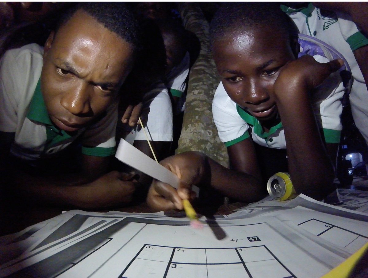 cindyweitzman's tweet photo. @Mathgarden @TVDSB @cbrownLmath @MatthewOldridge Same experience with 7-24 year old students at Nunya Music Academy in Dzodze, Ghana, just to recall one example. Had to use a flashlight to keep going since no one wanted to stop (even skipping dinner). Recreational math is math, and it is irresistible to humans! https://t.co/ONz05LWbwR