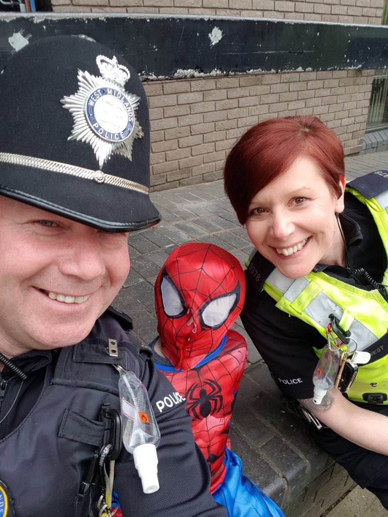 We had a little extra help on the patch today... George aka Spider-Man swung in to the town!