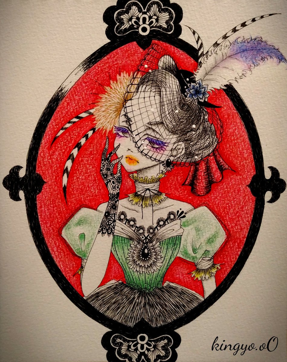 Kingyo Oo در توییتر 貴婦人 昔のフランスっぽい洋服が豪華で綺麗で女性らしいラインで好きoo 思いつきで描いた1枚です 絵 イラスト 絵描きの輪 イラスト王国 絵村人 イラスト基地