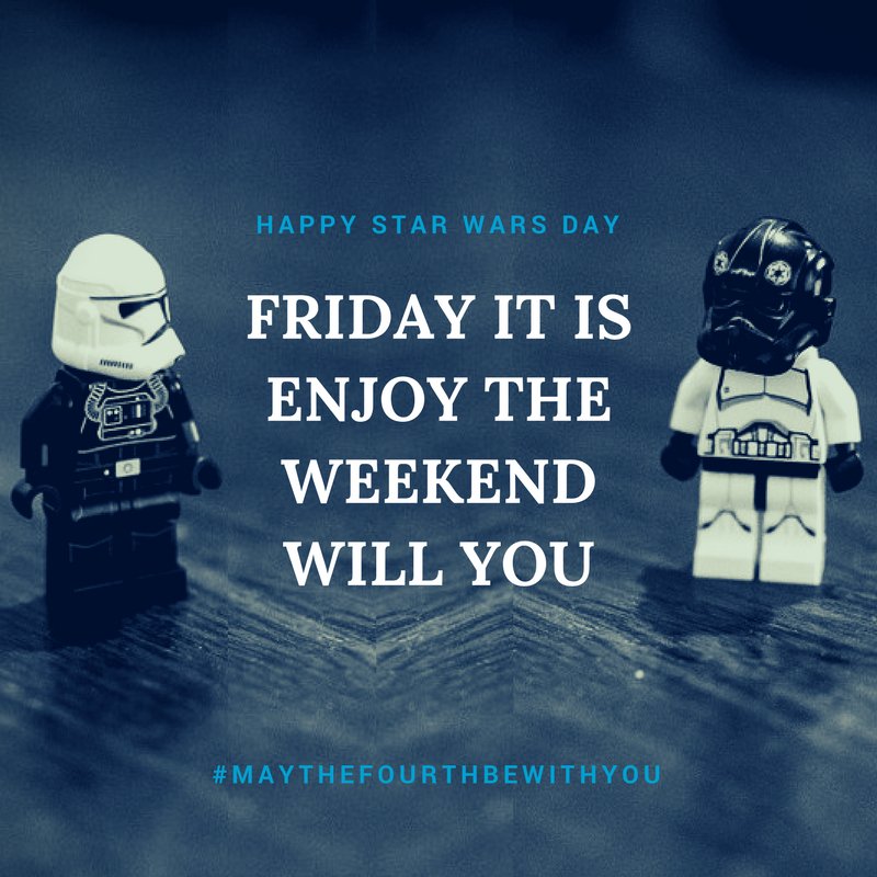 Happy Star Wars day! 😃 
#MayTheFourthBeWithYou #TGIF #StarWarsDay