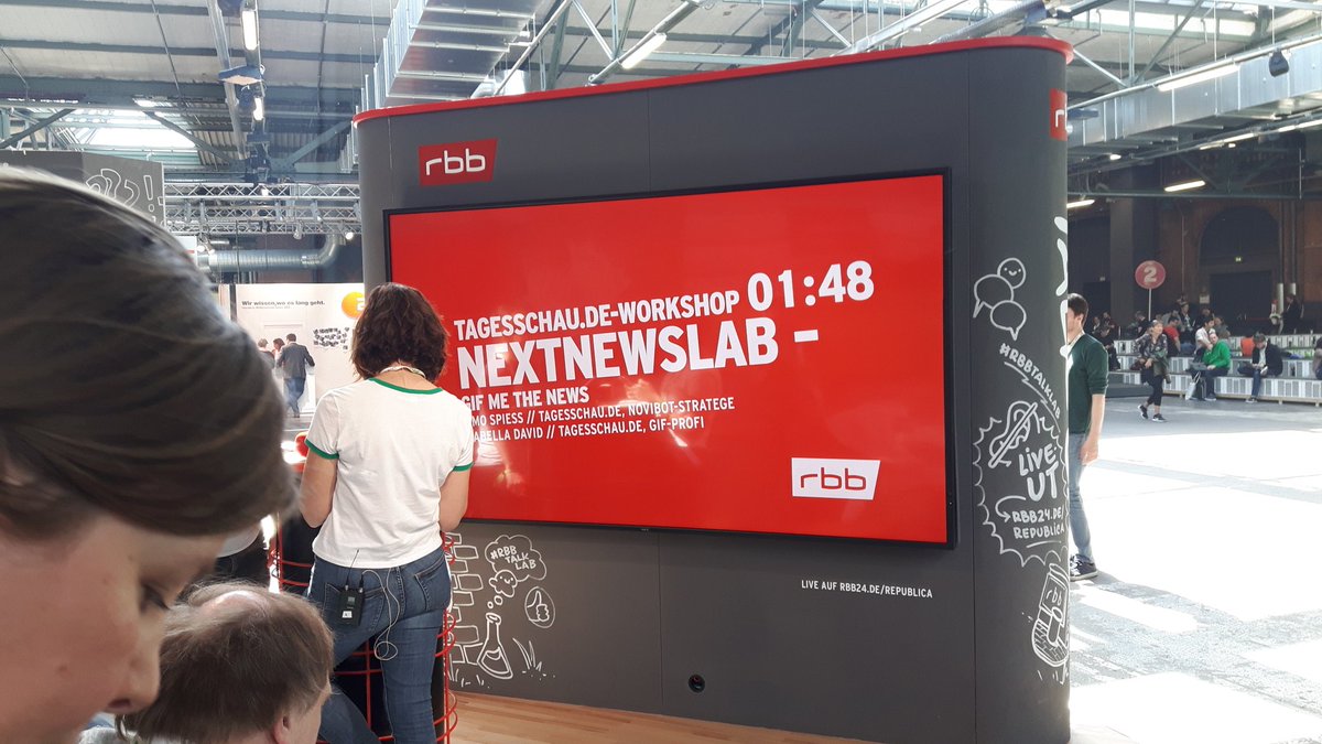 Der Countdown läuft...Gleich geht's los zum Thema GIF me the News!!! #rp18 und rbb