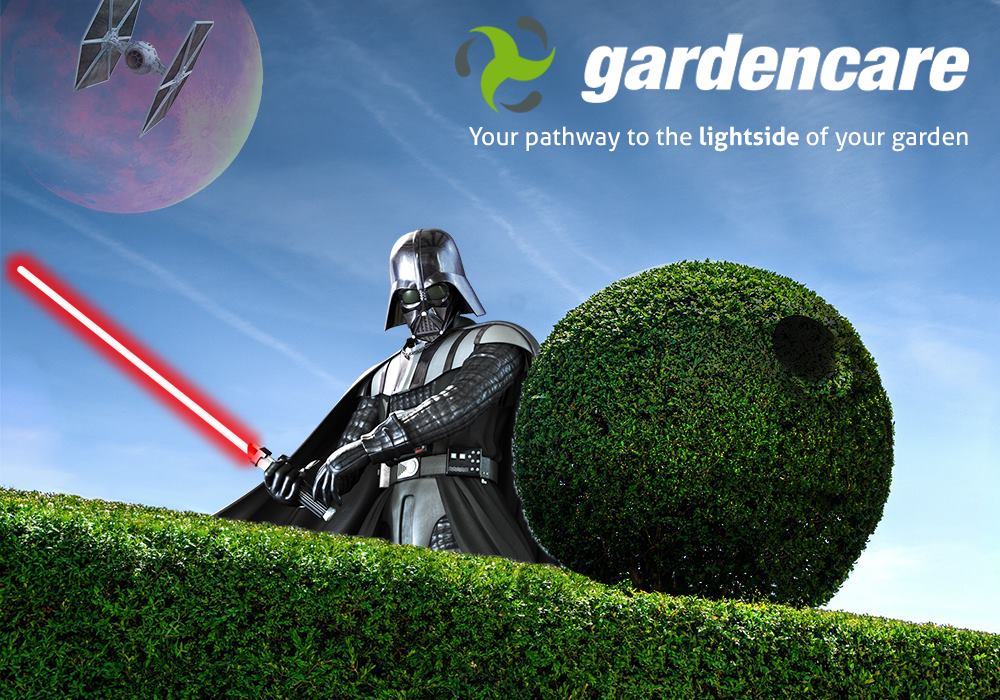 #MayThe4thBeWithYou and your garden this weekend as the weather looks to be brightening up! We hope it won't take a lightsaber to tame back your garden this weekend and instead can find the perfect machine at gardencaredirect.com- Happy #Starwarsday