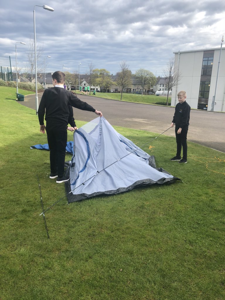 BucksburnMusic's tweet photo. Fantastic attitude from 2E1 in Wider Achievement this morning as they developed their survival skills! #tentbuilding #beargryllswho? #widerachievement https://t.co/y8gydSZ9og