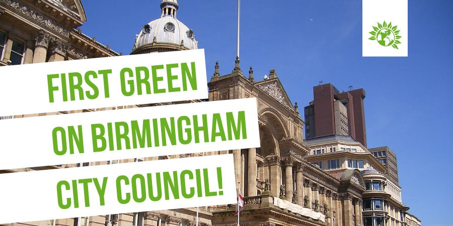 TheGreenParty's tweet photo. We've just won a seat on Birmingham City Council - meaning we've broken onto SIX new councils today! Another #GreenWin! Well done @Brumgreens 💚 #LE2018 https://t.co/okoxFG22xX