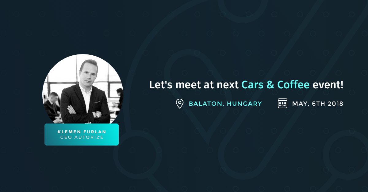 autorizeIO's tweet photo. 📍On your way to Cars &amp; Coffee event in Hungary? 
➟ find autorize team there  &amp; learn about our project: sharing economy Protocol for Movable goods! 🏎 https://t.co/RVtxCIHi0l
#car #cars #carevents #supercar #supercars #ico #crypto #blockchain #icoproject https://t.co/3jFyakzsAL