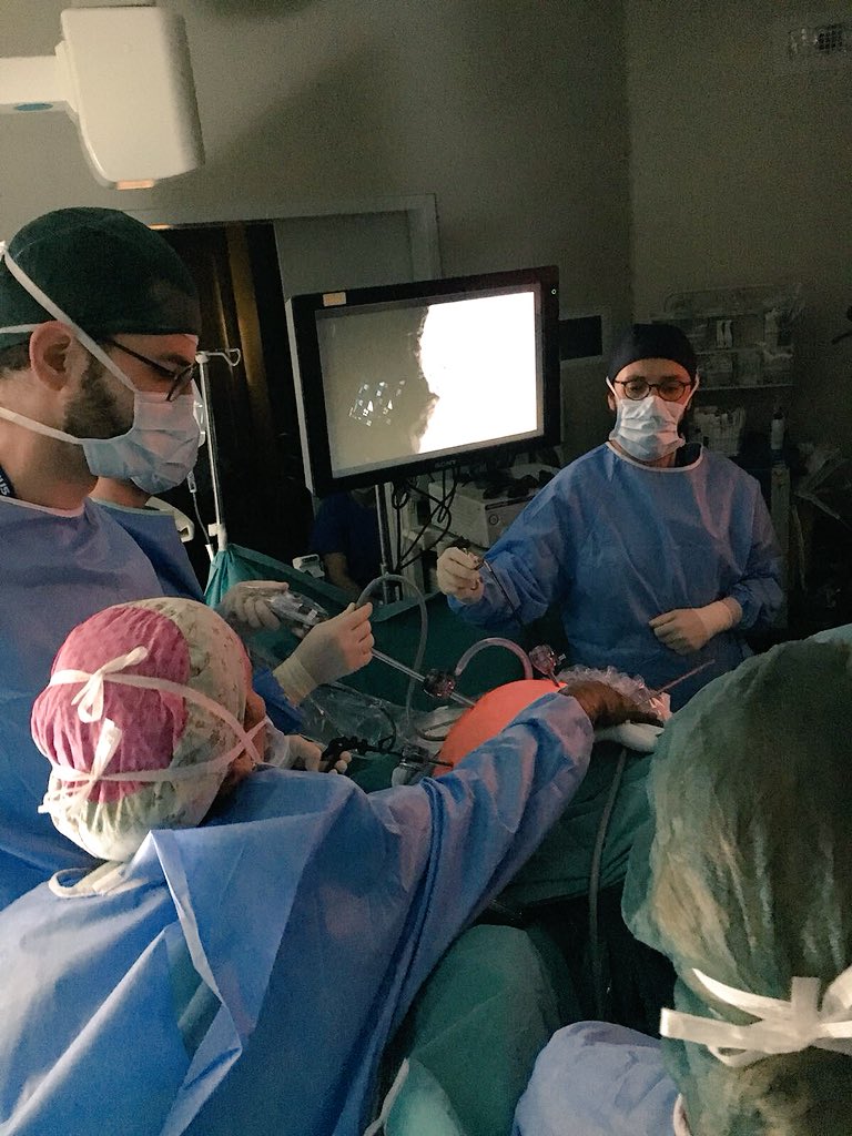 AnaOtero_MD's tweet photo. Enjoying a great surgery with a great team @AntoniodeLacy @RoelHompes at Rome #taTME International Congress #colorectalsurgery #cecilapproach https://t.co/Wr4cSHLlcN