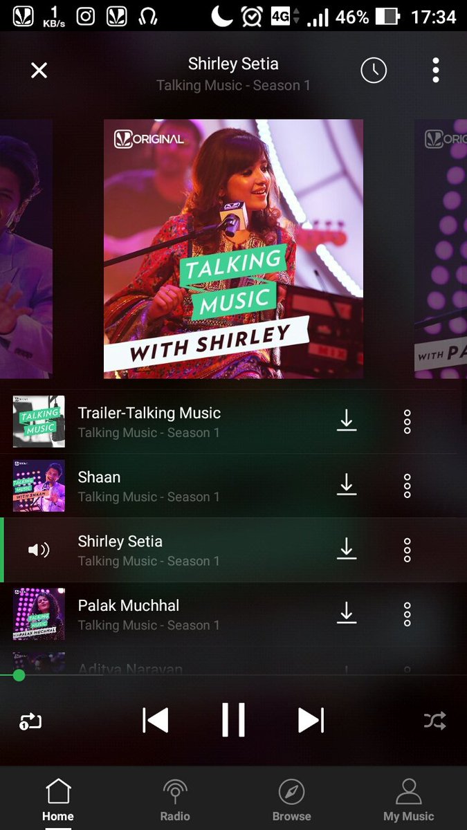RiyaaShirley's tweet photo. Now listening talking music @Saavn with @ShirleySetia
#2017june
#again. https://t.co/UfUZz1uTvg