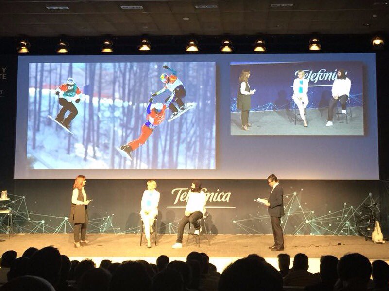 Foro de Tecnología y Deporte <a href="/Telefonica/">Telefónica</a> con <a href="/Reginoherma/">Regino Hernandez</a> #rfedisbx de protagonista junto a leyendas como <a href="/RafaelNadal/">Rafa Nadal</a> <a href="/gomeztriatleta/">Javier Gómez Noya</a>, <a href="/alejanvalverde/">Alejandro Valverde</a> o <a href="/chemitamartinez/">Chema Martinez</a> ¡#spainsnow en lo más alto! con <a href="/movistar_es/">Movistar España</a> y @movistarlikes