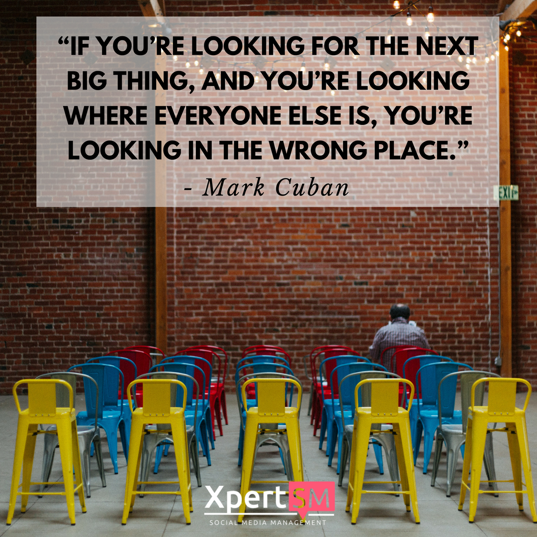 BBiscottiCJ's tweet photo. “If you’re looking for the next big thing, and you’re looking where everyone else is, you’re looking in the wrong place.” - Mark Cuban 

#motivation #smallbusiness https://t.co/EIk4k6m0EY