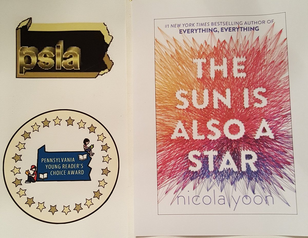 psla_mt_laurel's tweet photo. We are pleased to announce the PA Young Reader's Choice Award for Young Adults @NicolaYoon @DelacortePress  #PSLA2018 #PSLA https://t.co/hw0tTUpDWZ