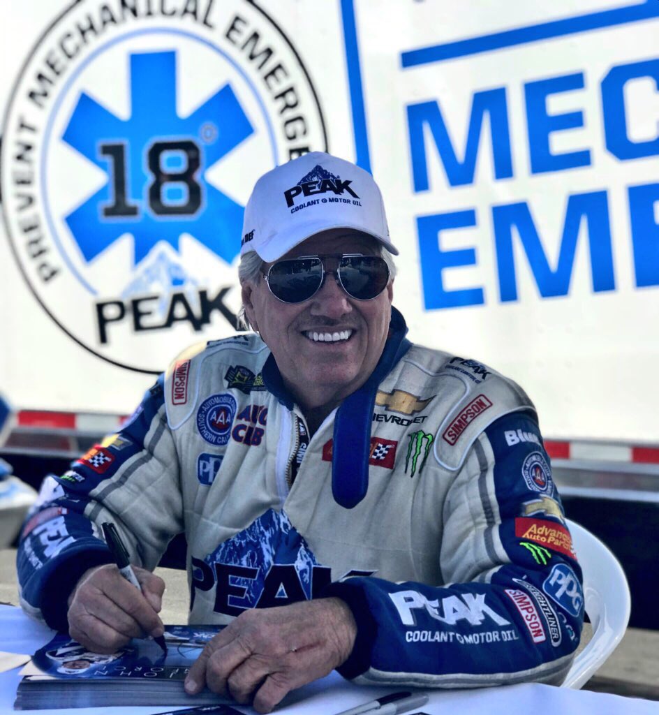 Everybody wish John Force a Happy Birthday. He said he wants his fans to buy some PEAK for his birthday 