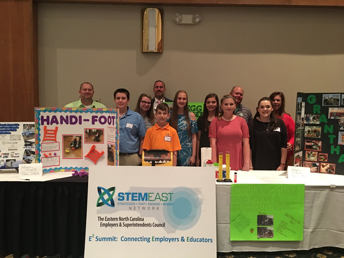 NorwayneMS's tweet image. 3 Norwayne TSA members  participated in the STEM East E2 Summit in New Bern yesterday. They displayed their Inventions &amp;amp; Innovations project that won them 1st place in the state. Grantham Middle and CB Aycock were also presenting.