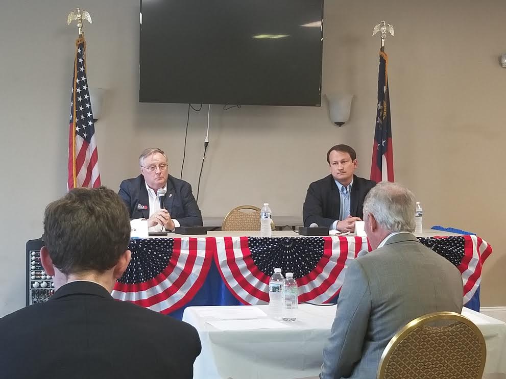 JayFlorenceGA's tweet photo. Enjoyed participating in the Insurance Commissioner forum in Fayetteville.  Thanks to the Fayette and Coweta County GOP for hosting.  And thanks to Senator Mike Crane for moderating such a thoughtful event. https://t.co/zT334Cbe6W